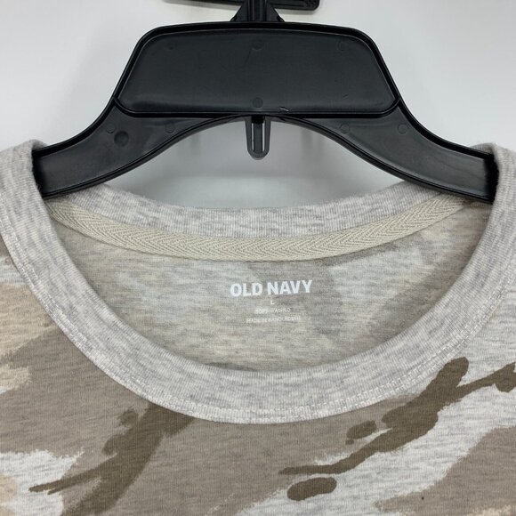 Old Navy Shirt Unisex Size Large Vintage Desert Camo Long Sleeve Gray Brown NWT - Picture 2 of 10